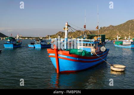 Il Vietnam, Ninh Thuan provincia, Phan Rang, il porto di pesca Foto Stock