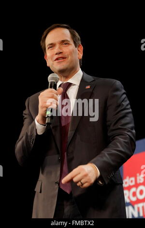 Marco Rubio detiene Campaign Rally presso la stazione del Texas, Dallas sala da ballo, North Las Vegas NV. Foto Stock