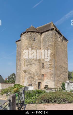Francia, Indre, La Chatre, Chauvigny castello, George Sand museum Foto Stock