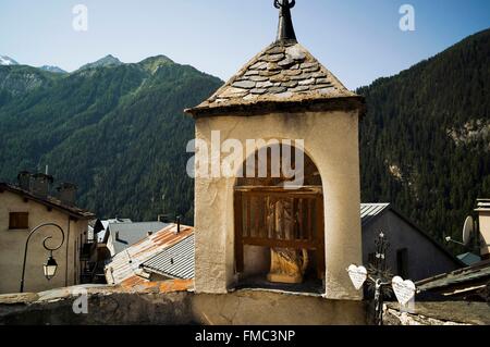 Francia, Savoie, Valle Tarentaise, Peisey Nancroix, Sainte chiesa della Trinità Foto Stock