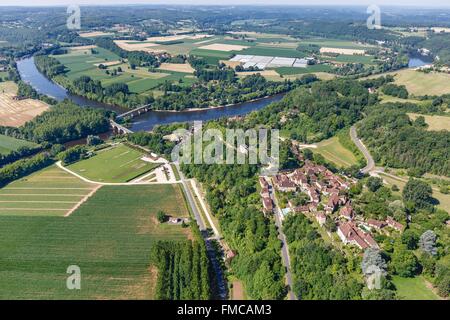 Francia, Dordogne, Limeuil, etichettati Les Plus Beaux Villages de France (i più bei villaggi di Francia), il villaggio vicino Foto Stock