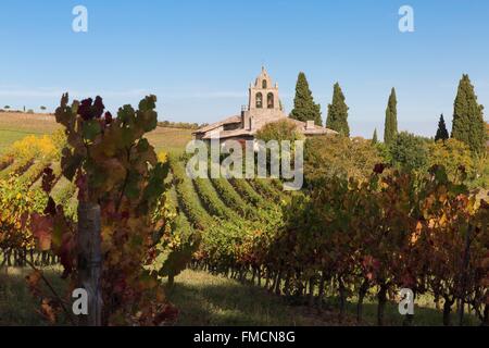 Francia, Tarn, Lisle sur tarn, Saint Salvy de Coutens chiesa nel vigneto di Gaillac Foto Stock