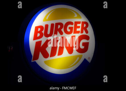 Markenname: 'Burger King', Berlino. Foto Stock