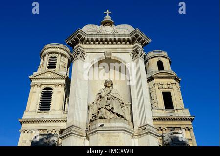 Francia, Parigi Saint Germain des Pres district, Saint Sulpice fontana costruita nel 1844, Luois Tulius Joachim Visconti e Foto Stock