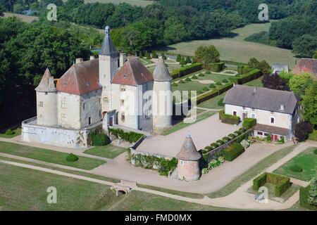 Francia, Allier, Saint Pourçain sur Besbre, il castello di Beauvoir Foto Stock