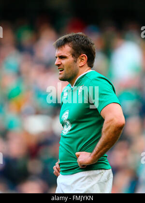 Aviva Stadium, Dublino, Irlanda. Xii Mar, 2016. RBS 6 Nazioni campionati. L'Irlanda contro l'Italia. Jared Payne (Irlanda). Credito: Azione Sport Plus/Alamy Live News Foto Stock