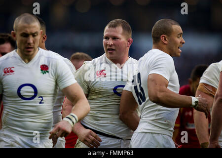 Twickenham, Londra, Regno Unito. Xii Mar, 2016. RBS 6 Nazioni campionati. Tra Inghilterra e Galles. Dylan Hartley di Inghilterra. Credito: Azione Sport Plus/Alamy Live News Foto Stock