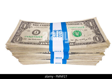 Pila di valuta Foto Stock