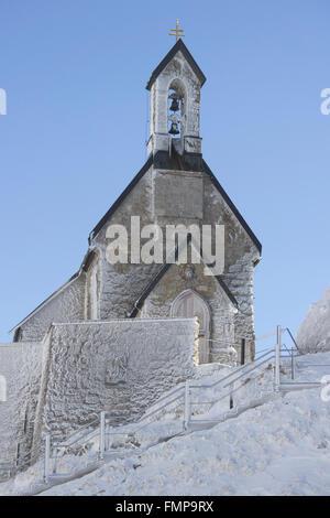 Wendelstein chiesa sulla vetta del Monte Wendelstein, Baviera, Germania Foto Stock