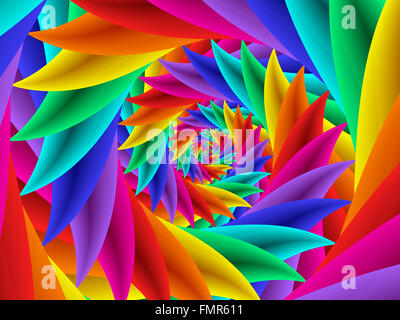 Psichedelico spirale Arcobaleno Texture di sfondo Foto Stock