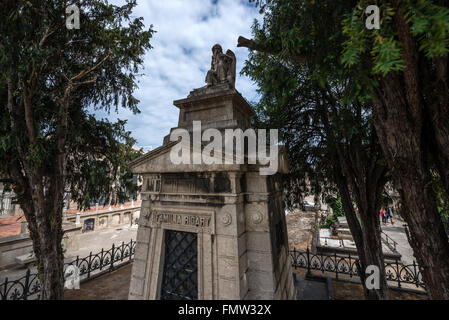 Tomba a Poblenou cimitero - Cementiri de l'Est (EST cimitero) in Barcellona, Spagna Foto Stock