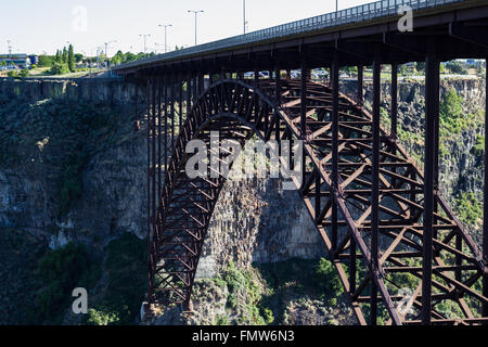 Ponte sul Fiume Snake, Twin Falls, Idaho. Foto Stock