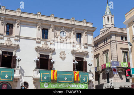 City Hall di Vilafranca del Penedès,Catalogna,Spagna. Foto Stock