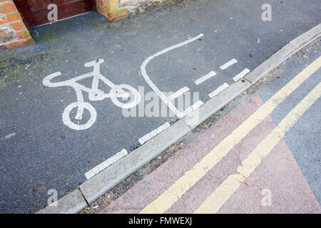 Molto breve ciclo di bicicletta percorso in Kidwelly,Carmarthenshire,Galles,U.K.,l'Europa. Foto Stock