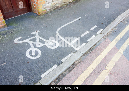 Molto breve ciclo di bicicletta percorso in Kidwelly,Carmarthenshire,Galles,U.K.,l'Europa. Foto Stock