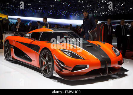 Koenigsegg Agera finale di uno dei 1 hypercar presso il Motor Show di Ginevra 2016 Foto Stock