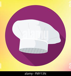 Vettore di chef hat icona piatta Illustrazione Vettoriale