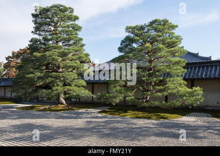 Giardino Zen al tempio di Tenryuji,Kyoto,Giappone Foto Stock