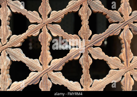 Windows tradizionale modello di telaio a Changgyeonggug palace a Seoul, Corea del Sud Foto Stock