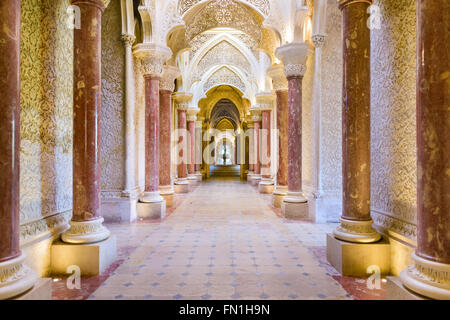 Monserrate interni del Palazzo di Sintra, Portogallo. Foto Stock