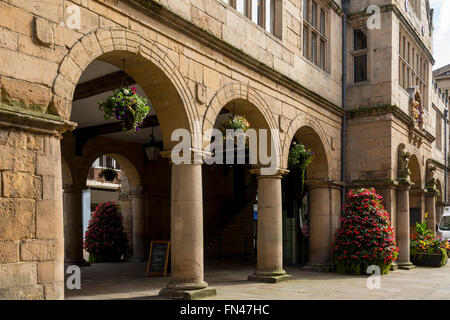 Il Vecchio Mercato Comunale, costruito nel 1596, il Quadrato, Shrewsbury, Shropshire, Inghilterra, Regno Unito Foto Stock