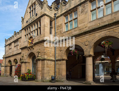 Il Vecchio Mercato Comunale, costruito nel 1596, il Quadrato, Shrewsbury, Shropshire, Inghilterra, Regno Unito Foto Stock