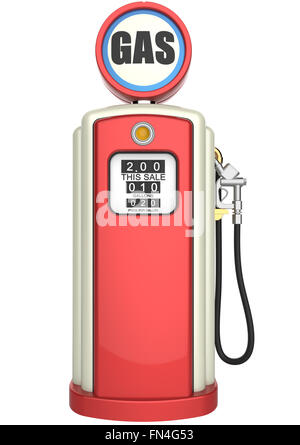 Retro della pompa a gas 3D render Foto Stock