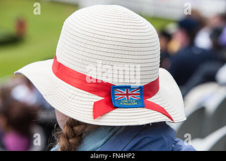 Ventola britannica la visione di tiro con l'arco,Lords Cricket Ground durante le Olimpiadi,Londra,2012,l'Inghilterra,UK, Europa. Foto Stock