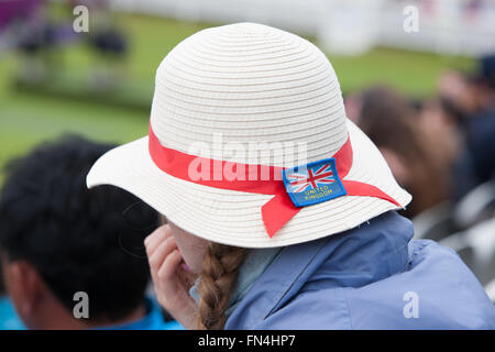 Ventola britannica la visione di tiro con l'arco,Lords Cricket Ground durante le Olimpiadi,Londra,2012,l'Inghilterra,UK, Europa. Foto Stock