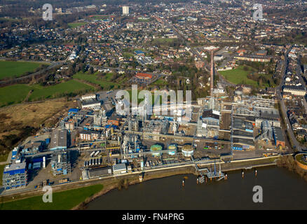 Vista aerea, Reno, Emmerich, Reno, Emmerich, regione del Basso Reno, Renania settentrionale-Vestfalia, Germania, Europa, antenna Foto Stock