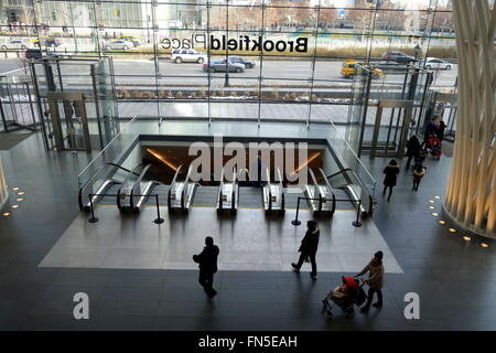 Brookfield ingresso posto nella parte inferiore di Manhattan's Battery Park City, NYC New York Foto Stock