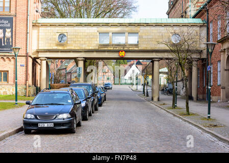 Lund, Svezia - 12 Marzo 2016: il passaggio tra le università di Lund museo storico e il capitolo della cattedrale. Thi Foto Stock