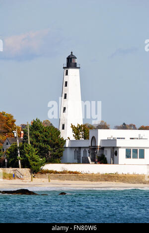 New London Faro del porto, New London, Connecticut Foto Stock