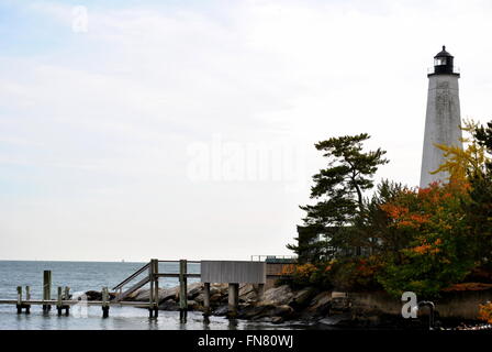 New London Faro del porto, New London, Connecticut Foto Stock