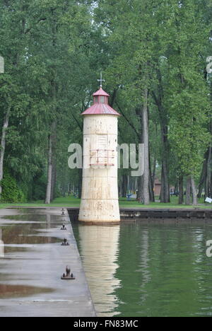 Gli acquedotti di luce a Presque Isle Park Foto Stock