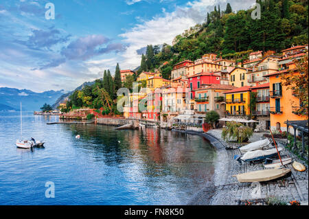 Comune di Menaggio sul lago di Como, Milano, Italia Foto Stock