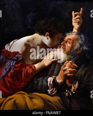 La liberazione di Pietro 1624 Hendrick ter Brugghen 1588-1629 olandese fiammingo - Paesi Bassi Belgio Foto Stock