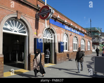 Stepney Green Stazione della Metropolitana Foto Stock