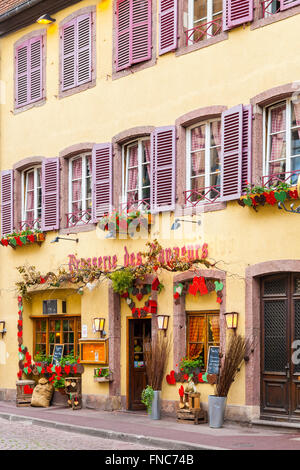 La Brasserie Tanneurs di Colmar, strada del vino, Alsazia, Francia Foto Stock