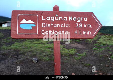 Modo di Laguna Negra - El Porvenir village - ' Las Huaringas ' di HUANCABAMBA. Dipartimento di Piura .PERÙ Foto Stock