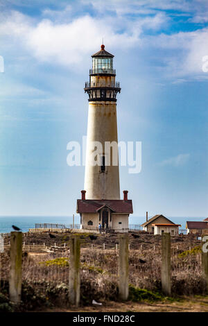 Pigeon Point Lighthouse lungo le coste della California Highway 1 Foto Stock