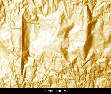 Shiny yellow leaf di lamina di oro sfondo texture Foto Stock