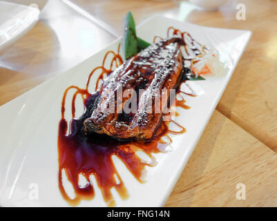 Il cibo giapponese di anguille arrosto (Unagi) Foto Stock