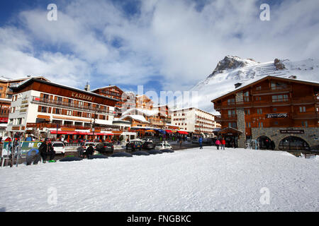 Tignes, Francia, Ski Resort Foto Stock