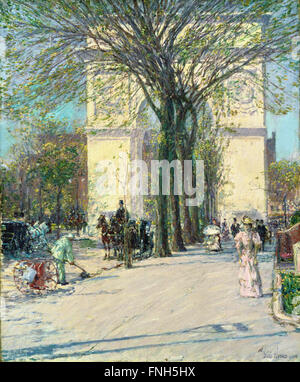 Bambino Hassam - Washington Arch, molla Foto Stock