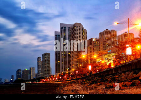 Gurney Drive, George Town, Penang, Malaysia Foto Stock