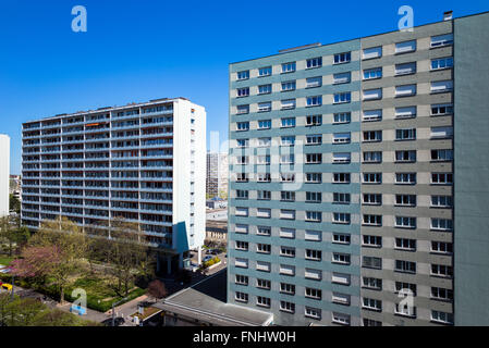 Edifici condominiali in 'Esplanade' distretto, Strasburgo, Alsazia, Francia Foto Stock