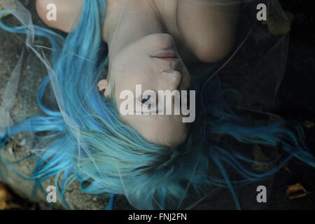 Triste mermaid ritratto Foto Stock