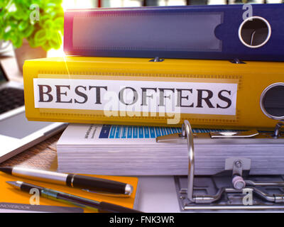 Migliori offerte sul giallo cartella di Office. Tonica immagine. Foto Stock