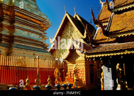 Wat Phra That Doi Suthep Temple, Chiang Mai, Thailandia Foto Stock